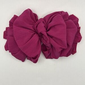 Large Vintage Hair Bow Clip Pink Cottagecore Dreamy Romantic Coquette